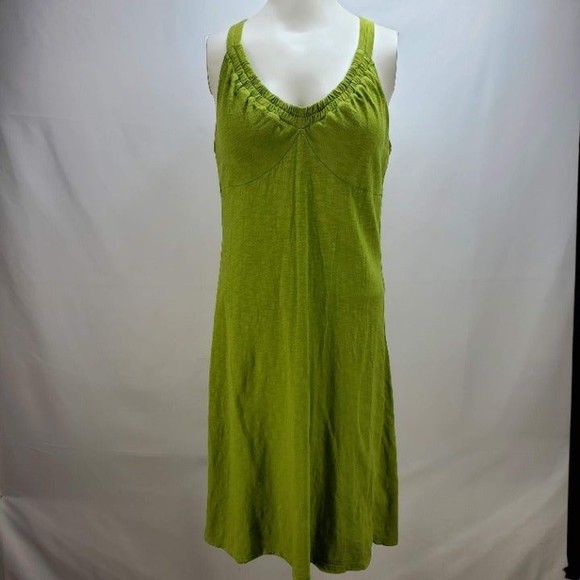 Athleta Green Double Strap Halter Dress ST Small Tall - Picture 1 of 10